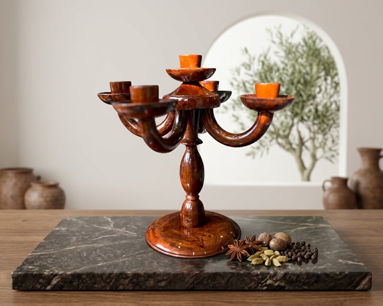 Premium Sheesham Wood Stand - Beautiful Wooden Stand, Elegant Home Décor, Natural Wooden Display Stand